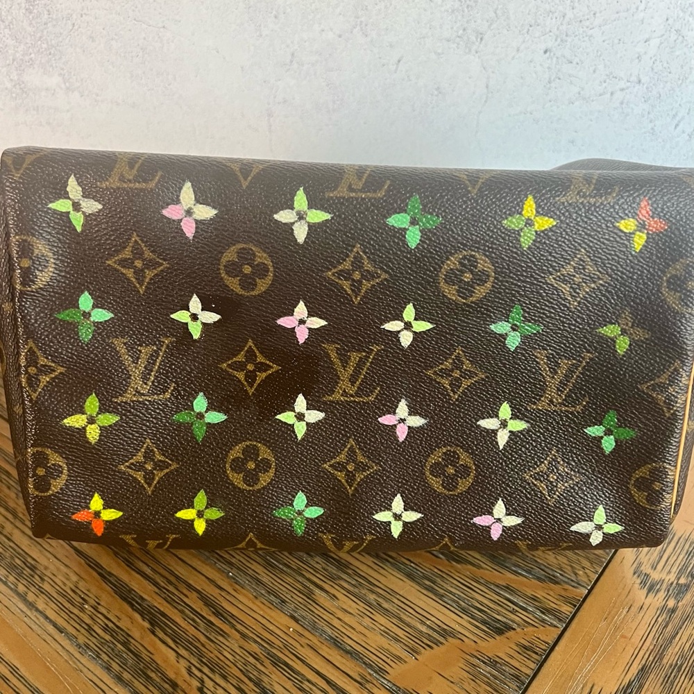Louis Vuitton speedy 25 Vintage hand painted. - Picture 3 of 13